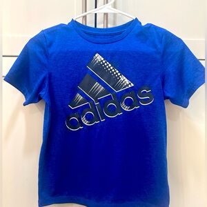 Adidas Kids Vibrant Blue Tee-YS